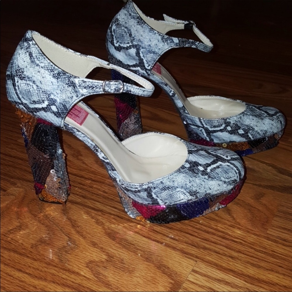FRH Multicolor Sequined Heels Size 8.5